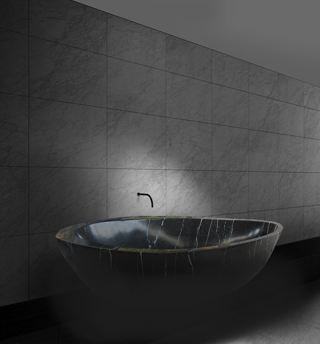 stone bathtub