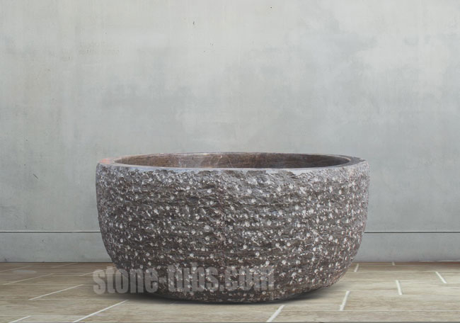 stone bathtub