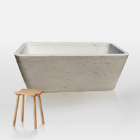 travertine bathtub