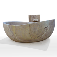 travertine tub