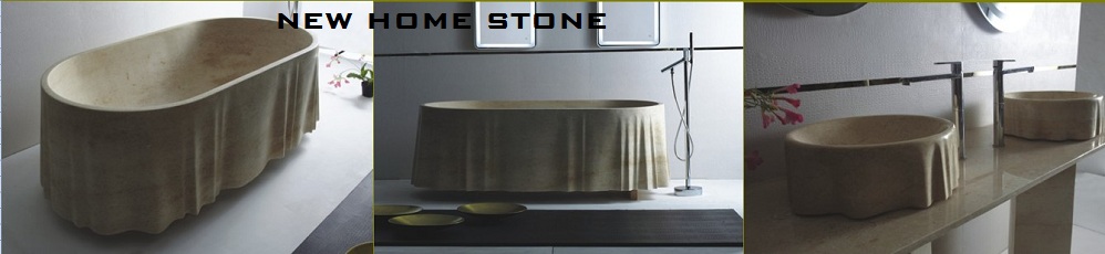 beige limestone bathtubs