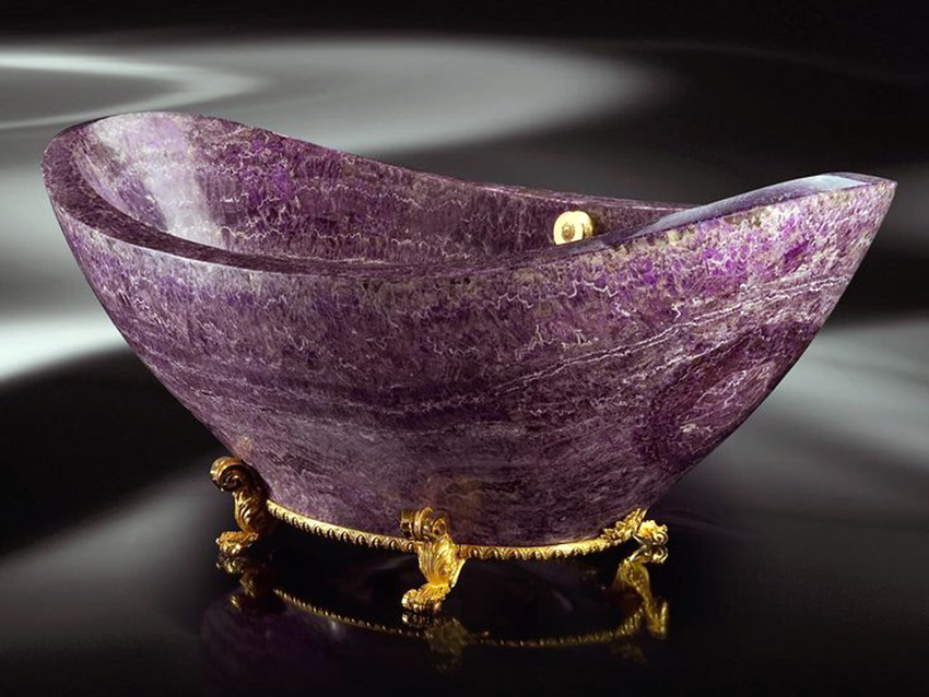 Amethyst Gemstone Freestanding Bathtub