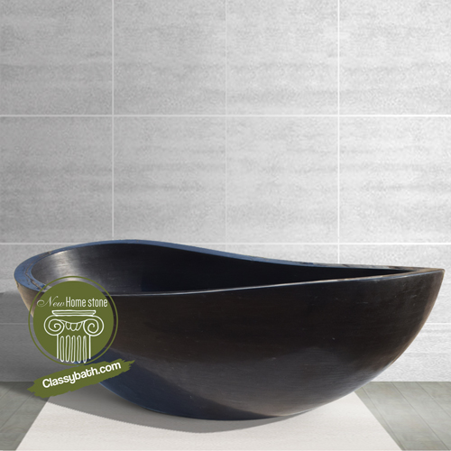 Black Marble bathtub Unique Papillon design bath