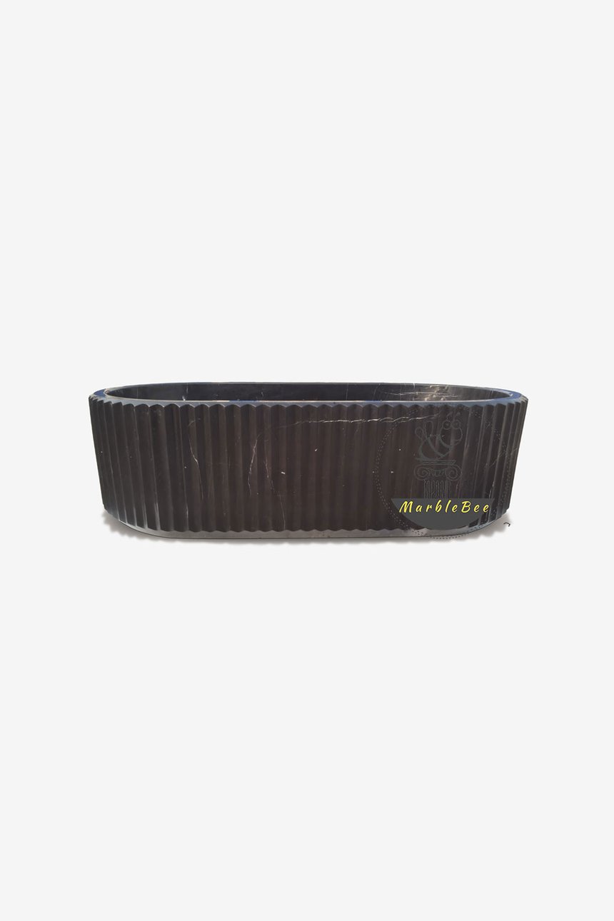 Black stone tub