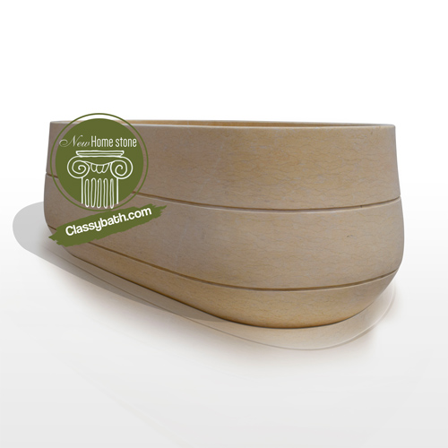 Egyptian Beige Marble Bathtub
