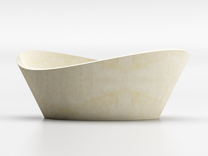 Freestanding Oval Stone Bathtub