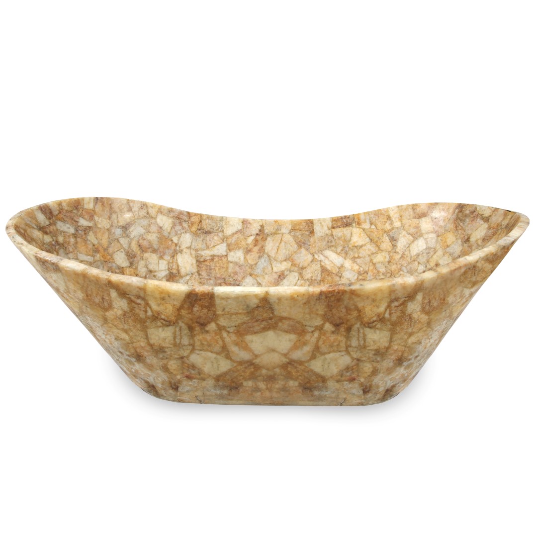 Semi-precious Stone Yellow Quartz Bath Tub