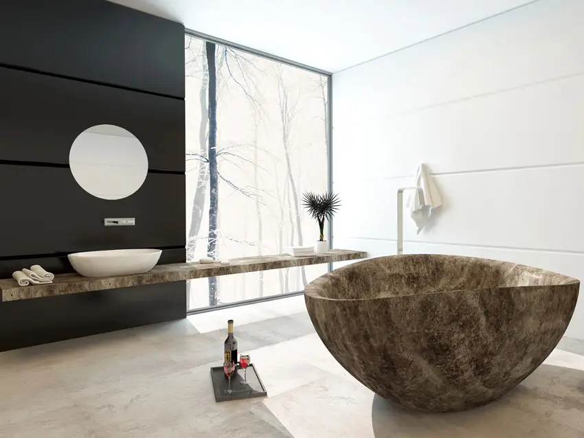 Swirling Marble Bathtub