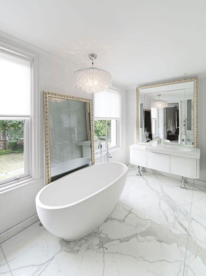 White Marble Bathtub